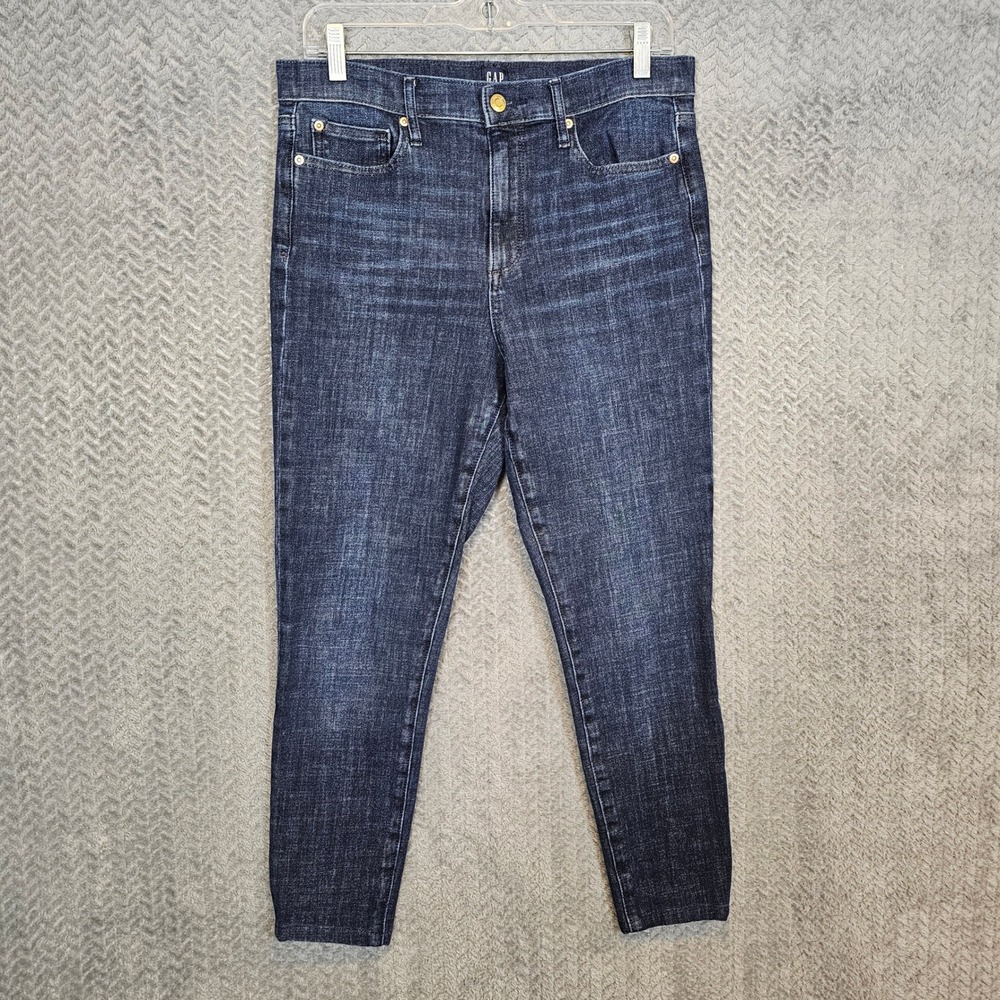 Gap True Skinny Jeans Womens 30 Regular Dark Wash High Rise Stretch Indigo Denim